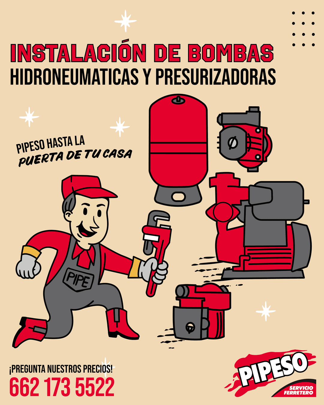 Instalación de bombas